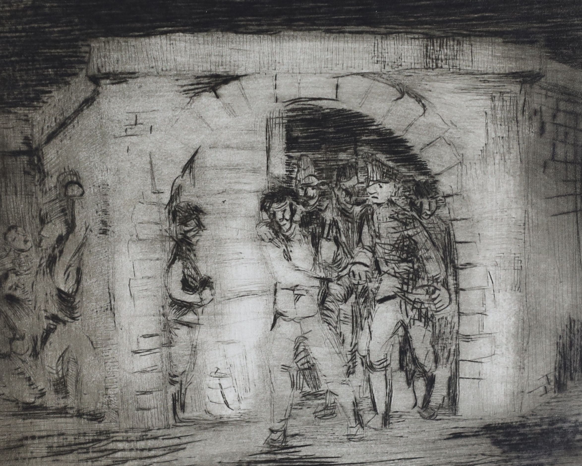 Géza Szóbel, (Czech, 1905-1963), Images from Du Sueur Froide (The Shivers), 11 etchings, largest 18 x 23cm. unframed